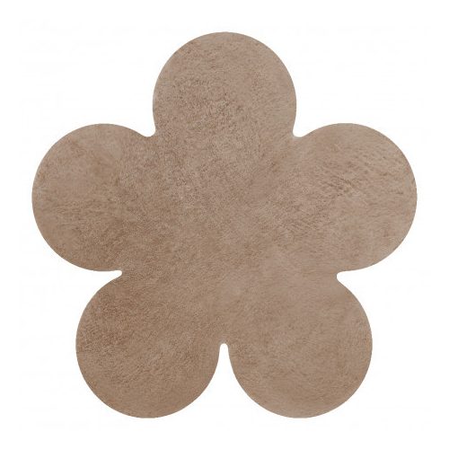  Kab. Covor modern lavabil SHAPE 3106 Flower shaggy - pluș bej, antiderapant 80x80 cm