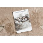  Kab. Covor modern lavabil SHAPE 3106 Flower shaggy - pluș bej, antiderapant 80x80 cm