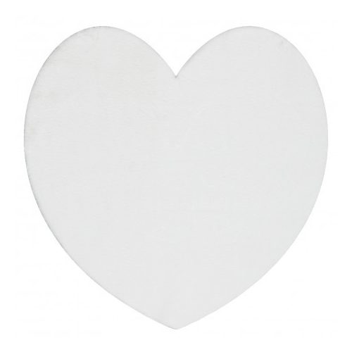 Kab. Covor modern lavabil SHAPE 3105 Heart shaggy - pluș ivory, antiderapant 80x80 cm