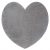  Kab. Covor modern lavabil SHAPE 3105 Heart shaggy - pluș gri, antiderapant 80x80 cm