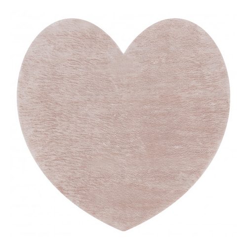  Kab. Covor modern lavabil SHAPE 3105 Heart shaggy - pluș roz pal, antiderapant 80x80 cm
