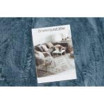  Kab. Covor modern lavabil SHAPE 3105 Heart shaggy - pluș albastru, antiderapant 80x80 cm