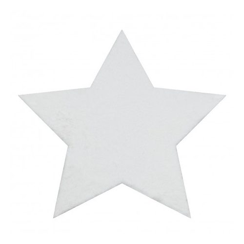  Kab. Covor modern lavabil SHAPE 3148 Star shaggy - pluș ivory, antiderapant 80x80 cm