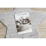  Kab. Covor modern lavabil SHAPE 3148 Star shaggy - pluș gri, antiderapant 80x80 cm