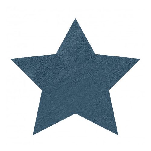 Kab. Covor modern lavabil SHAPE 3148 Star shaggy - pluș albastru, antiderapant 80x80 cm