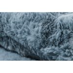 Kab. Covor modern lavabil SHAPE 3148 Star shaggy - pluș albastru, antiderapant 80x80 cm