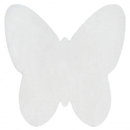    Kab. Covor modern lavabil SHAPE 3150 Butterfly shaggy - pluș ivory, antiderapant 80x80 cm