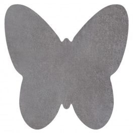    Kab. Covor modern lavabil SHAPE 3150 Butterfly shaggy - plușat gri, antiderapant 80x80 cm