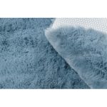  Kab. Covor modern lavabil SHAPE 3150 Butterfly shaggy - pluș albastru, antiderapant 80x80 cm