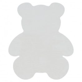    Kab. Covor modern lavabil SHAPE 3146 Ursuleț de pluș shaggy - pluș ivory, antiderapant 80x96 cm