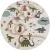 Ay. Coco 1131 crem covor rotund pentru copii 120 x 120 cm
