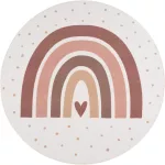 Ay. Coco 1132 crem covor rotund pentru copii 120 x 120 cm