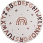 Ay. Coco 1133 crem covor rotund pentru copii 120 x 120 cm