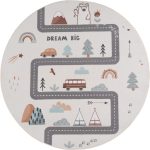 Ay. Coco 1134 crem covor rotund pentru copii 120 x 120 cm