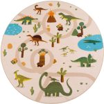 Ay. Coco 1131 bej covor rotund pentru copii 160 x 160 cm