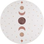 Ay. Coco 1136 crem covor rotund pentru copii 160 x 160 cm