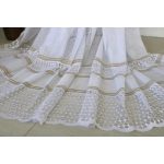  TRD. Perdea gata confecționată model Cairo alb auriu 200x160cm