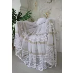  TRD. Perdea gata confecționată Cairo model auriu alb 300x160cm