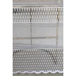  TRD. Perdea gata confecționată Cairo alb model gri 400x250cm