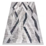 Covor modern REBEC, franjuri 51166B Figuri geometrice, - înălțime fir 2 albastru închis / crem 80x150 cm