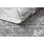 Covor modern REBEC, franjuri 51186B marmură -  - înălțime fir 2 crem / gri 80x150 cm