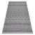 Covor țesut din sisal  SION zig-zag, Diamant Boho 22168 țesut plat, negru / ecru 120x170 cm
