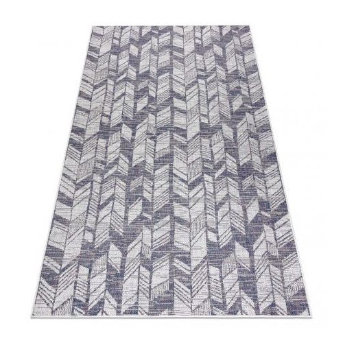 Covor țesut din sisal  SION 22180 țesut plat, ecru / albastru / roz 120x170 cm
