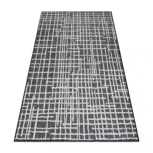 Covor țesut din sisal  SION, 22144 țesut plat, negru / ecru 140x190 cm