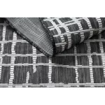 Covor țesut din sisal  SION, 22144 țesut plat, negru / ecru 140x190 cm