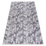 Covor țesut din sisal  SION 22180 țesut plat, ecru / albastru / roz 140x190 cm