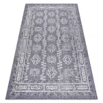 Covor țesut din sisal  SION vintage  2832 țesut plat, albastru / roz / ecru 140x190 cm