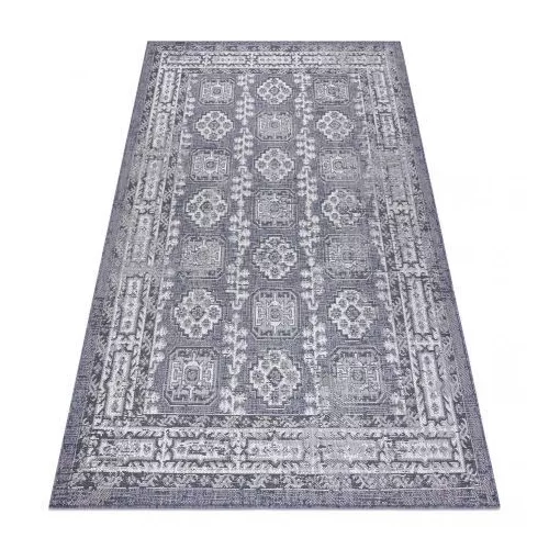 Covor țesut din sisal  SION vintage  2832 țesut plat, albastru / roz / ecru 140x190 cm