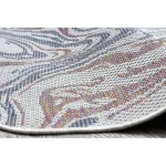 Covor țesut din sisal  SION valuri, 2836 țesut plat, ecru / albastru / roz 140x190 cm