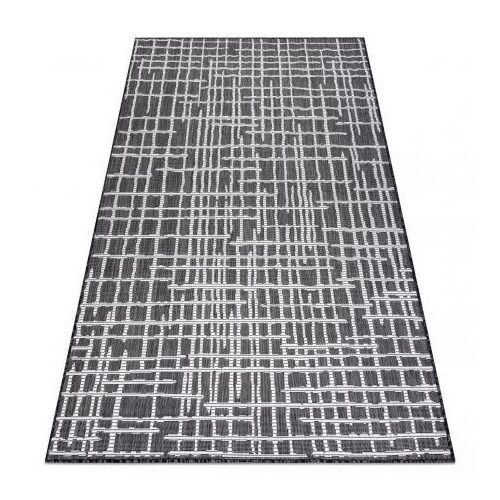 Covor țesut din sisal  SION, 22144 țesut plat, negru / ecru 160x220 cm