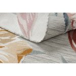 Covor BOTANIC 65263 Flori, țesut plat- gri 137x190 cm