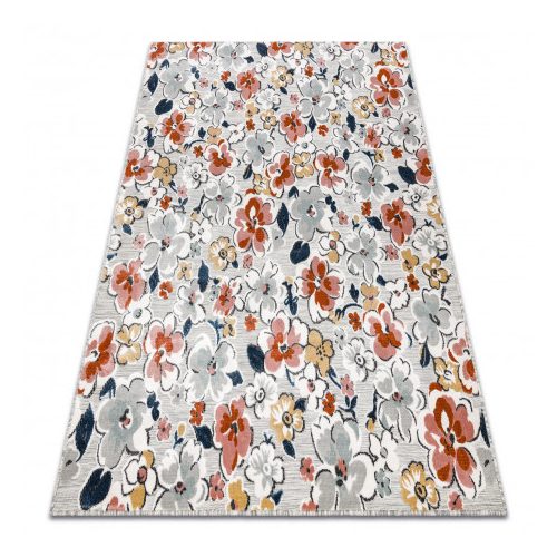 Covor BOTANIC 65239 Flori, țesut plat- gri 157x220 cm