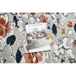 Covor BOTANIC 65239 Flori, țesut plat- gri 157x220 cm