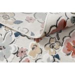 Covor BOTANIC 65239 Flori, țesut plat- ecru 157x220 cm