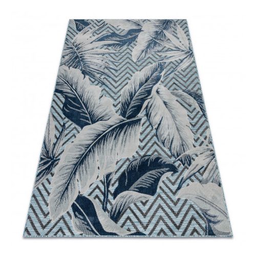 Covor BOTANIC 65242 Perie, cik-cak, țesut plat- aqua albastru 157x220 cm
