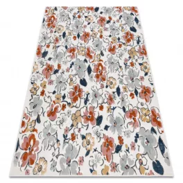 Covor BOTANIC 65239 Flori, țesut plat- ecru 176x270 cm