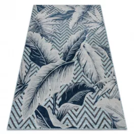   Covor BOTANIC 65242 Perie, cik-cak, țesut plat- aqua albastru 176x270 cm