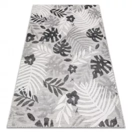   Covor BOTANIC 65245 Monstera Frunze, țesut plat- gri 176x270 cm