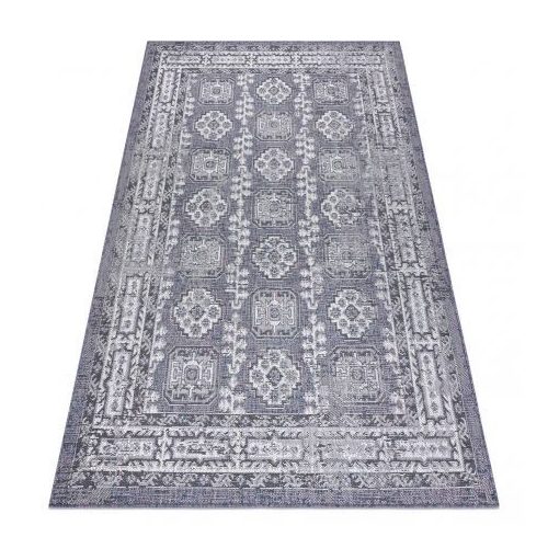 Covor țesut din sisal  SION vintage  2832 țesut plat, albastru / roz / ecru 160x220 cm