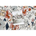 Covor BOTANIC 65239 Flori, țesut plat- ecru 78x150 cm