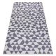 Fonott sizal szőnyeg SION Geometriai, háromszögek 22373 lapos szövött ecru / kék / rózsaszín 200x290 cm