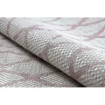 Covor țesut din sisal  SION 22129 țesut plat, ecru / roz 80x150 cm