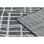 Covor țesut din sisal  SION, 22144 țesut plat, negru / ecru 80x150 cm