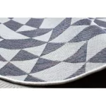 Covor țesut din sisal  SION Figuri geometrice, Triunghi, 22373 țesut plat, ecru / albastru / roz 80x150 cm