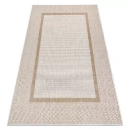   Țesut Sizal covor SION Chenar 21782 țesut plat ecru / Bej 80x150 cm