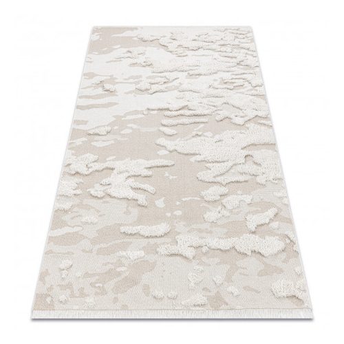 Covor tesut sizal  MOROC 22331 romb boho cu franjuri bej / crem 155x220 cm